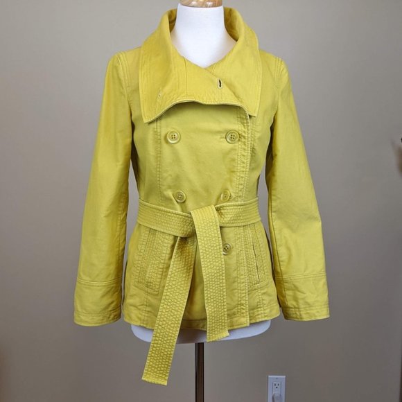 Gap Mustard Belted Jacket Size Small - Picture 14 of 17